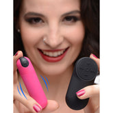 21X Vibrating Bullet with Remote Control - Pink
